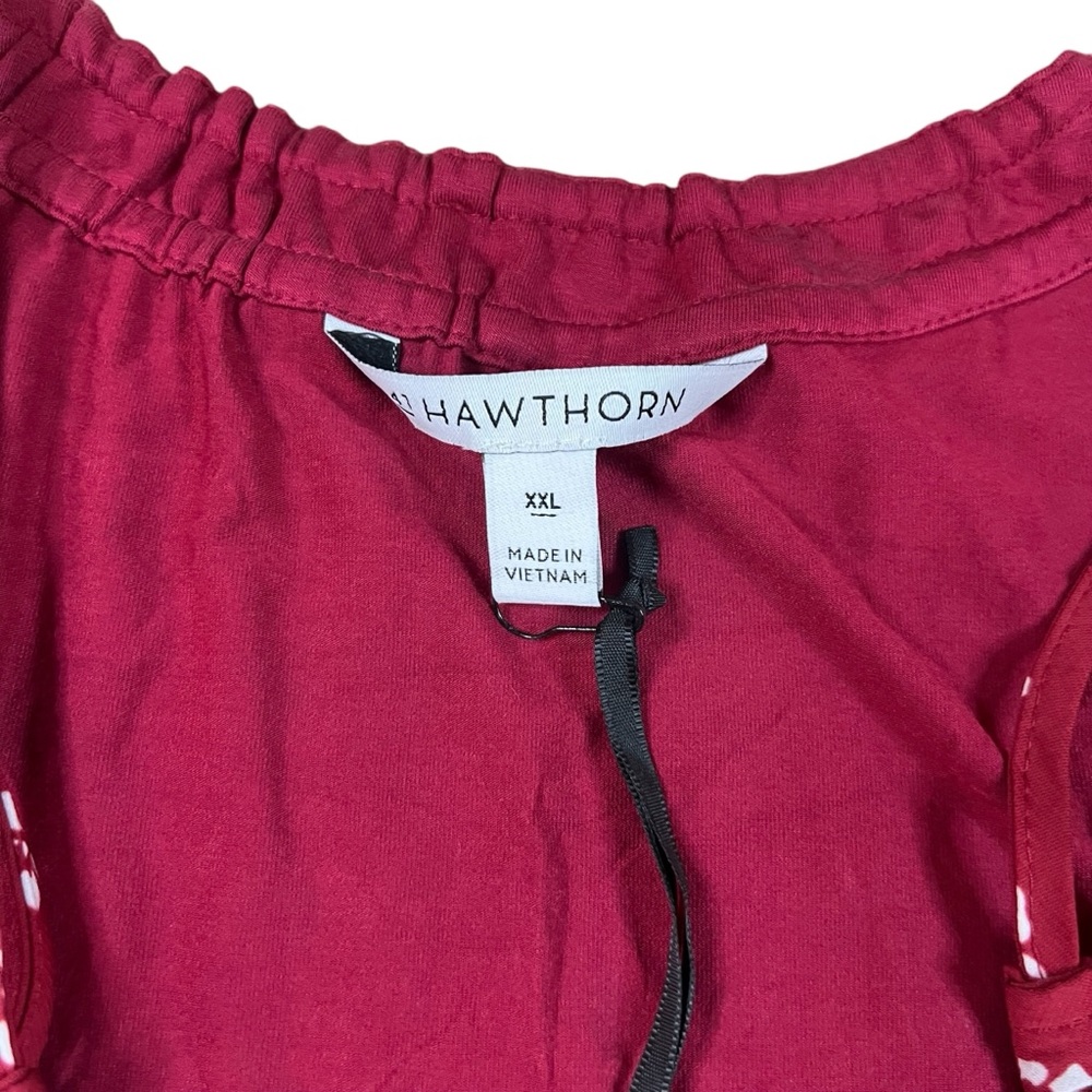 41 Hawthorn XXL Red White Floral Tank Top Casual Strappy NWT - Picture 3 of 8